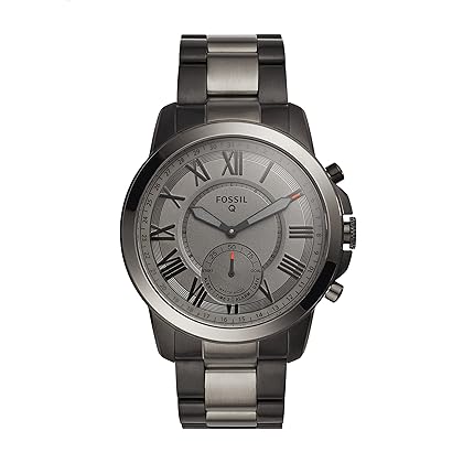 Fossil Q Men's Grant Stainless Steel Hybrid Smartwatch, Color: Grey (Model: FTW1139)