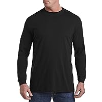 Harbor Bay by DXL Men's Big and Tall Moisture-Wicking Long-Sleeve Shirt | Tagless, Mockneck Style with Ribbed-Knit Cuffs
