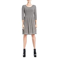 Max Studio Women's 3/4 Sleeve Fit and Flare Dress