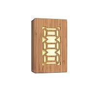 Woodbridge Lighting 14042WHT-W3A4BB Light House Collection 2-Light Wall Sconce, 7.5-inch by 12-inch by 4-inch, Triune Bamboo Shade