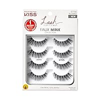 Lash Couture, False Eyelashes, Jubilee', 10 mm, Includes 4 Pairs Of Lashes, Contact Lens Friendly, Easy to Apply, Reusable Strip Lashes, Glue On