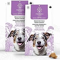 Functional Fungi Dog Treats – for Brain Function and Senior Support – Peanut Butter Flavor – Puppy Treats with Mushroom Supplement – Premium Nutrition – 200 Grams