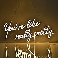 Large LED Neon Sign for Wall Decor,28 inches You are Like Really Pretty White Neon Light Signs for Engagement Party,Wedding, Birthday Party,with Dimmable Switch