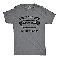 Mens and Womens Shes The Bun to My Wiener and Hes The Weiner to My Bun Tshirts Funny Hot Dog Couple Tees