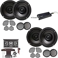 Memphis Audio MXAHDPRO4 4 6.5 Inch Speaker Motorcycle Audio Compatible with Harley Davidson Direct OEM Kits