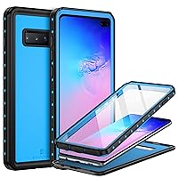 BEASTEK for Samsung Galaxy S10 Plus Waterproof Case, NRE Series, IP68 Underwater Shockproof, Full-Body Protective Cover with Built-in Screen Protector for Galaxy S10 Plus (Blue)