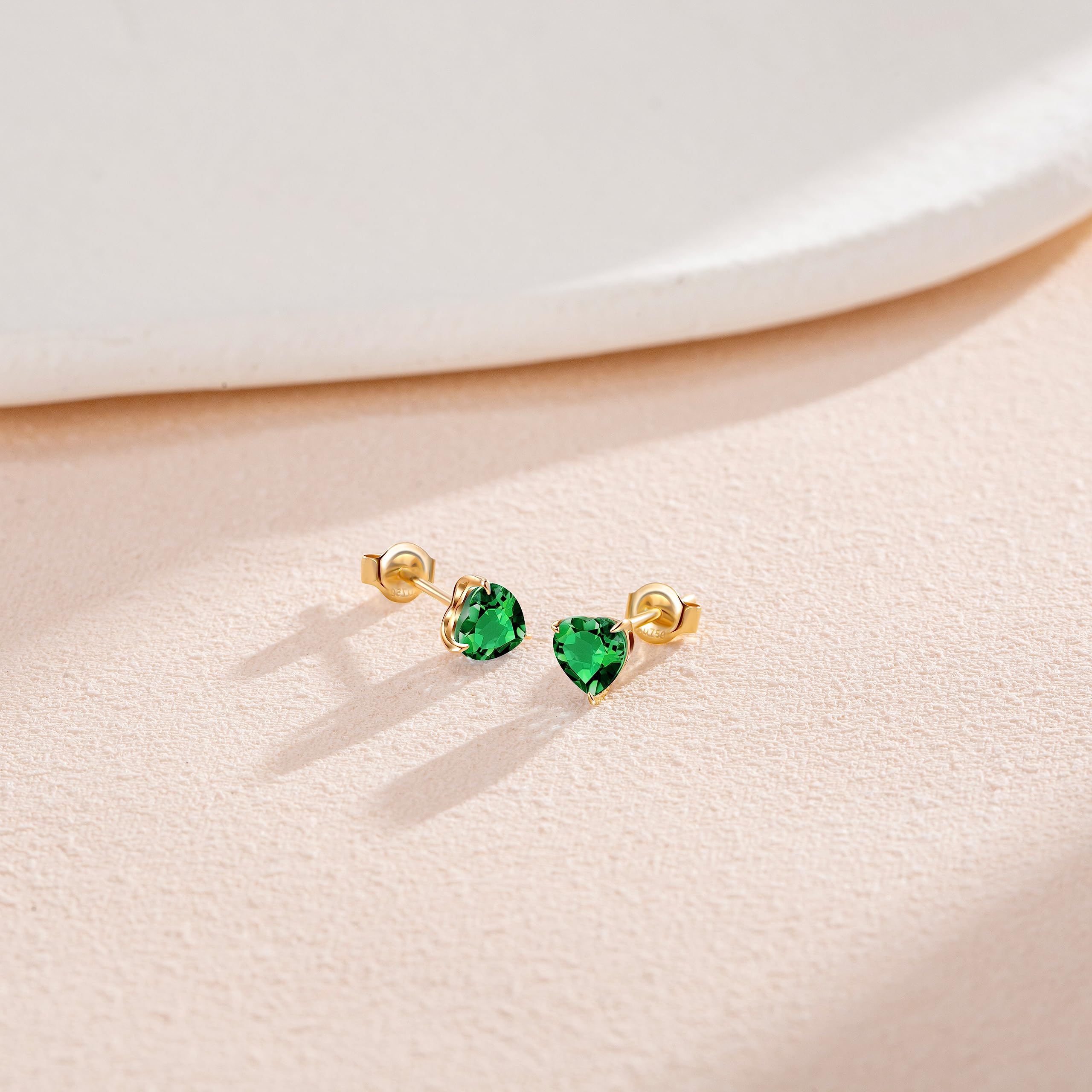 FANCIME 14k Solid Yellow Gold Stud Earrings 1.25cttw Genuine Natural Gemstone Prong Cluster Stud Earrings Fine Jewelry Gifts for Her Mom Women Girlfriend Wife