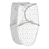 SwaddleMe Original Organic Swaddle – Size Small/Medium, 0-3 Months, 2-Pack (Starry Skies )