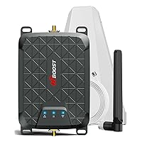 Mini Cell Signal Booster for Verizon, AT&T, T-Mobile| Up to 1500 Sq Ft/One Room| High Power Outdoor Receiving Antenna| 5G/4G/3G LTE| Band 5, 12/17, 13|App Service + Install| FCC Approved