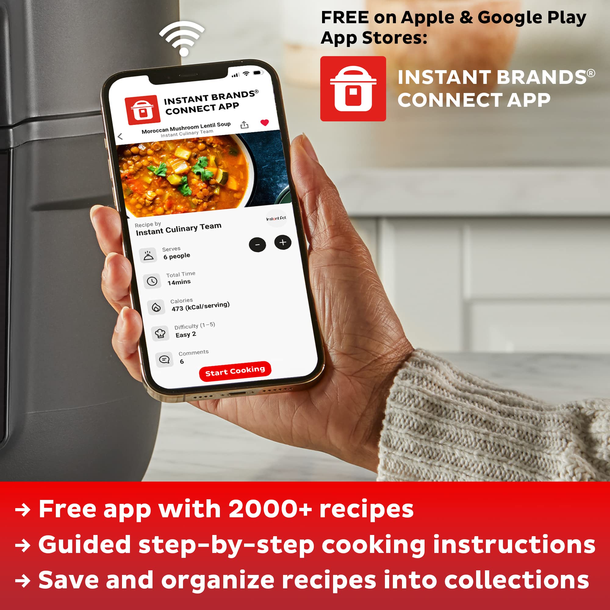 Instant Pot Duo Crisp 11-in-1 Air Fryer and Electric Pressure Cooker Combo with Multicooker Lids that Air Fries, Steams, Slow Cooks, Sautés, Dehydrates, & More, Free App With Over 800 Recipes, 8 Quart