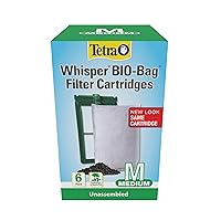 Whisper Bio-Bag Filter Cartridges for Aquariums - Unassembled Medium 6 Count (Pack of 1)