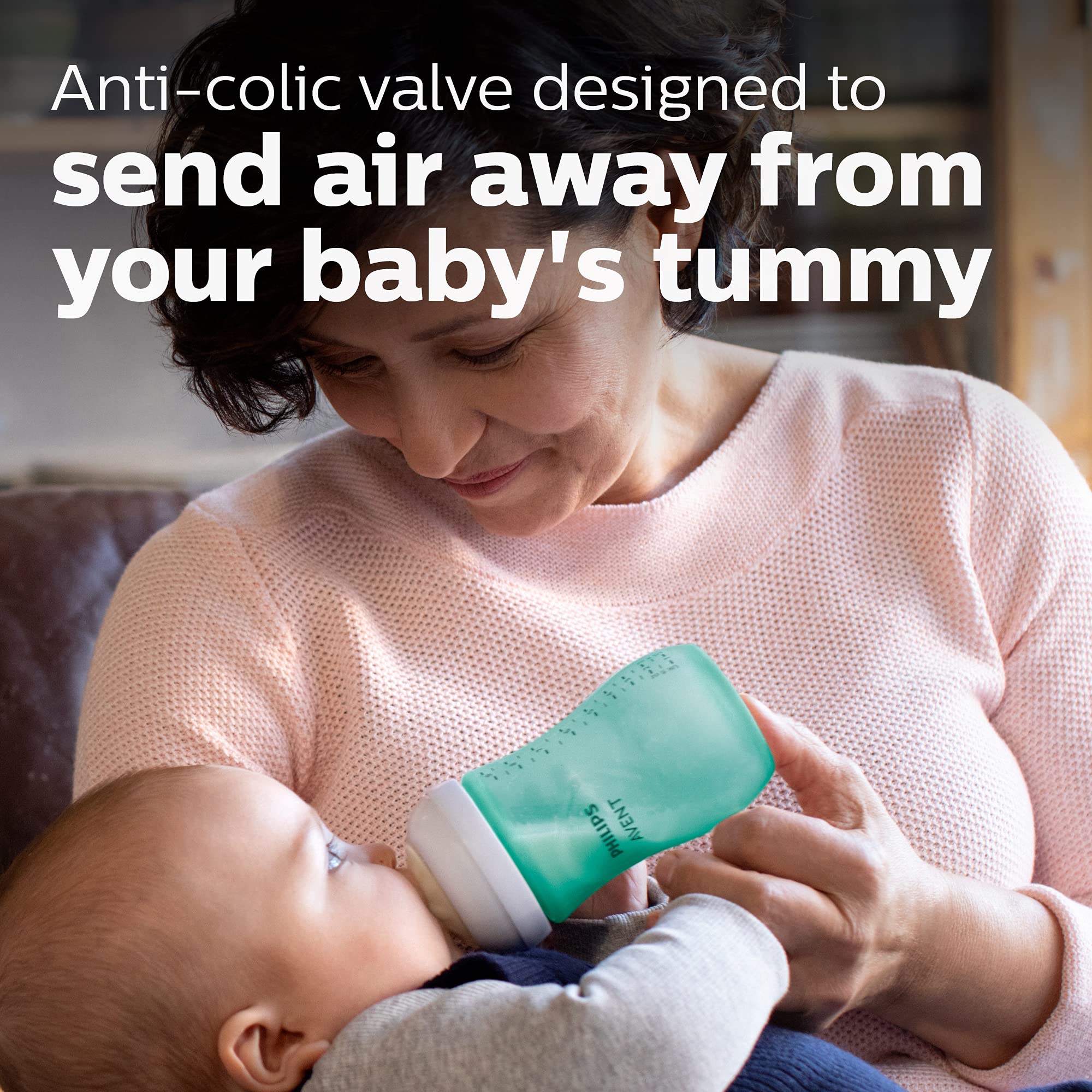 Philips AVENT Natural Baby Bottle with Natural Response Nipple, Teal Baby Gift Set, SCD837/02