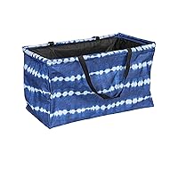 Household Essentials Tie Dye Utility Tote with Handles, Rectangular Krush Tote, Water-Resistant Vinyl Lining, Large Capacity, Durable and Versatile