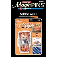 Taylor Seville Originals Comfort Grip Silk Fine Magic Pins-Sewing and Quilting Supplies and Notions-Sewing Notions-50 Count