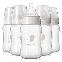 Evenflo Feeding Premium Proflo Venting Balance Plus Wide Neck Baby, Newborn and Infant Bottles - Helps Reduce Colic - 9 Ounce (Pack of 6)
