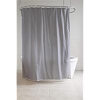 Splash Home Diamond Design Polyester Shower Curtain, for Bathroom and Bathtub Curtains, Lightweight Washable Cloth & Water-Resistant, 70W x 72H Inch - Grey