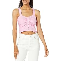 BCBGeneration Men's Sweetheart Neck Sleevless Ruched Snap Top