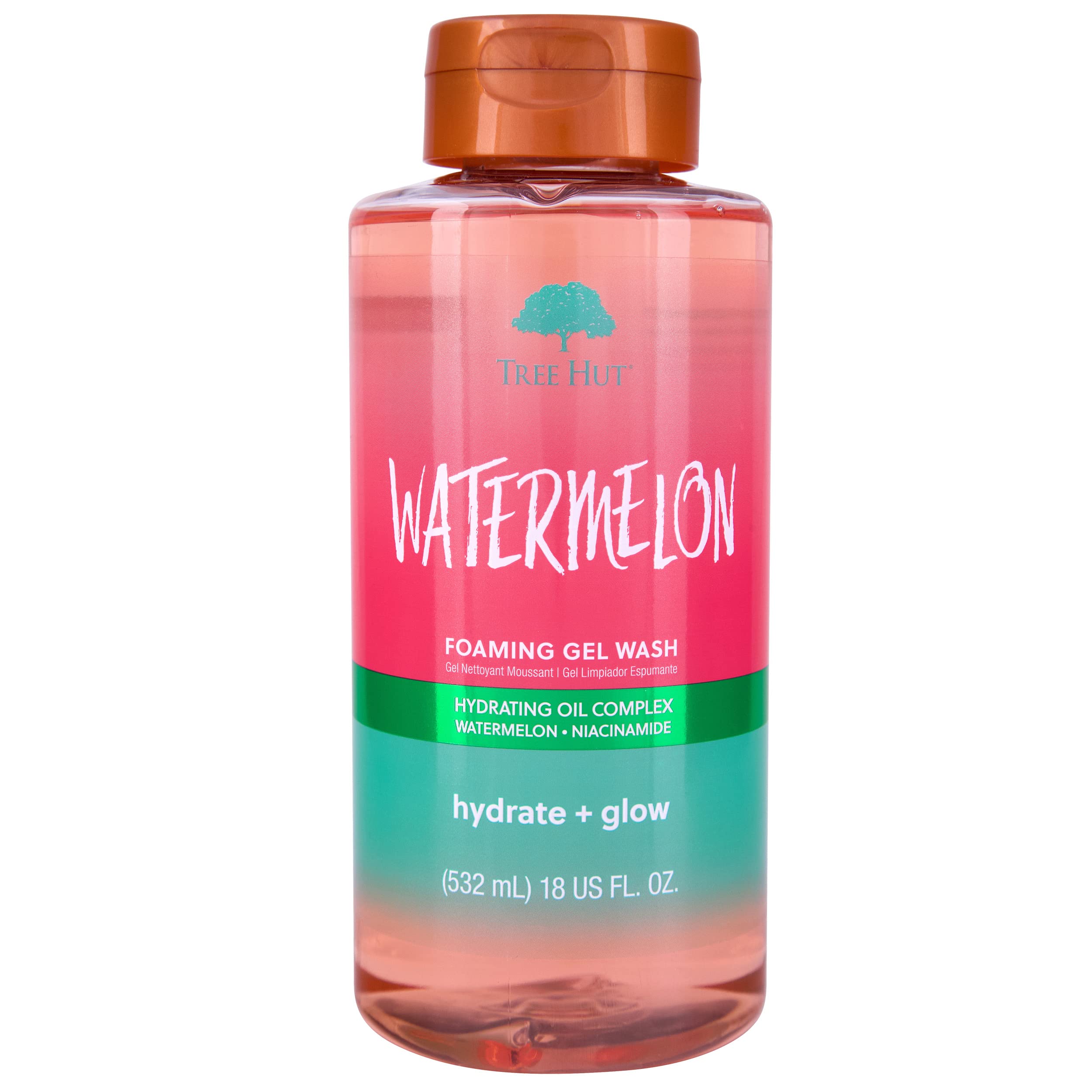 Tree Hut Watermelon Nourishing & Moisturizing Foaming Gel Wash, 18 oz.