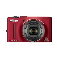 Nikon Coolpix S8100 12.1 MP CMOS Digital Camera with 10x Zoom-Nikkor ED Lens and 3.0-Inch LCD (Red)