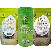 McCabe Organic Corn Tea, Bitter Melon Tea, and Hulless Barley Tea - A Distinctive Organic Tea Collection, Certified by USDA and CCOF for Uncompromising Quality