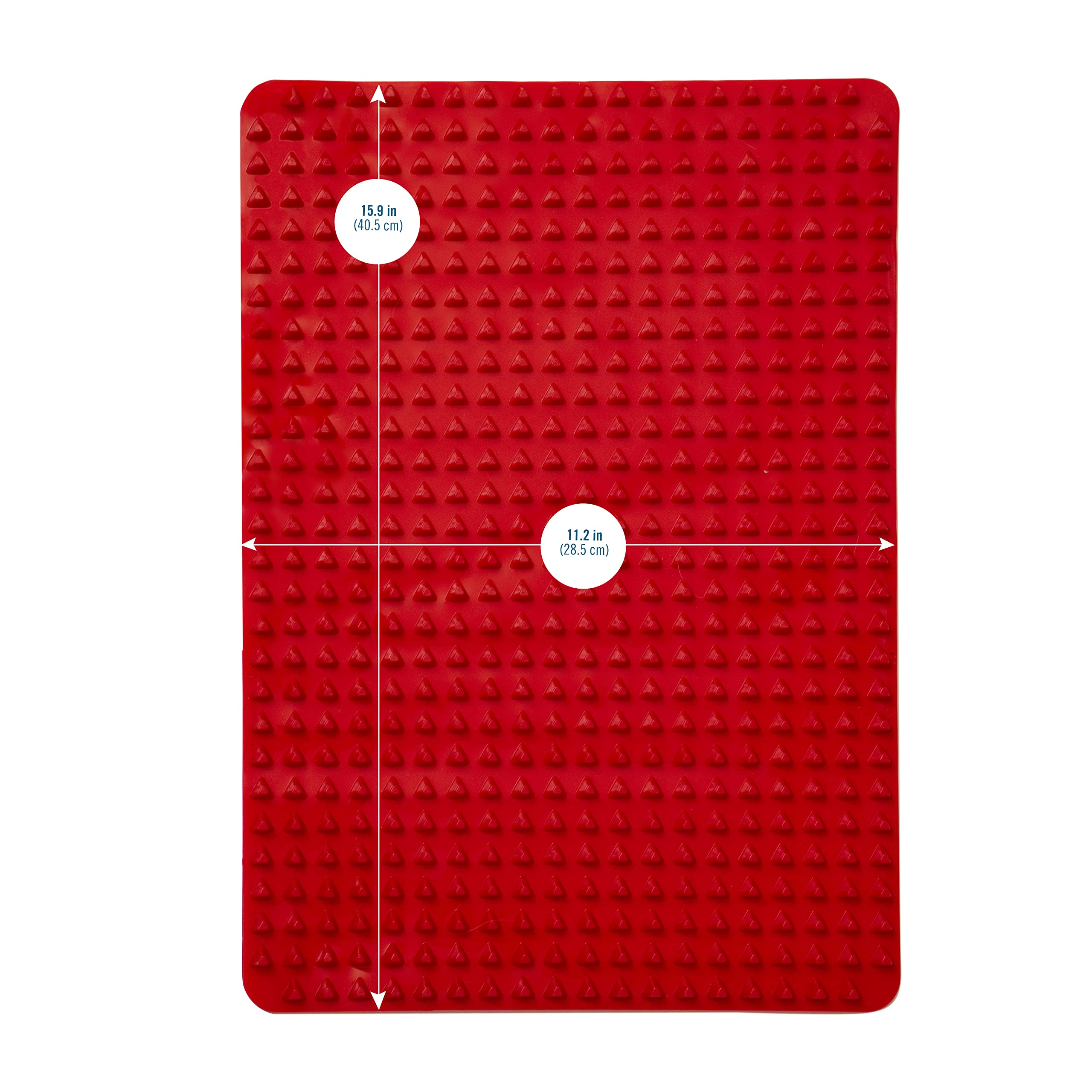 Baking with G&S Silicone Textured Baking Mats, Set of 2, Red, 15.9in x11.2in x 0.3in