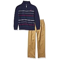 Nautica Boys' 2-Piece Quarter Zip Pullover Sweater and Pants Set