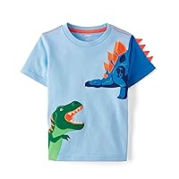 Gymboree Boys' and Toddler Embroidered Graphic Short Sleeve T-Shirts