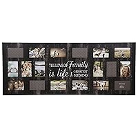 Gallery Solutions Rustic 18 Opening 4x6 Distressed Family Wall Mount Collage Frame