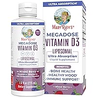 MaryRuth Organics Vitamin D | 45 Day Supply | Sugar Free | Liquid Vitamin D Liposomal Immune Support for Adults | VIT D3 | Vegan | Gluten Free | Non-GMO | 45 Servings