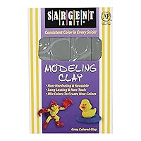 Sargent Art 22-4084 1-Pound Solid Color Modeling Clay, Gray