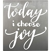 Primitives by Kathy 37187 Precision Cut Metal Wall Art, 10.5 x 11.75-inches, Today I Choose Joy