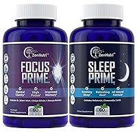 Focus Prime & Sleep Prime - Optimal Nootropic Support and Restful Sleep - Enhance Focus by Day, Recharge with Deep Sleep by Night