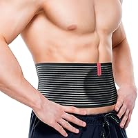 Umbilical Hernia Belt for Men and Women - Abdominal Support Binder with Compression Pad - Navel Ventral Epigastric Incisional and Belly Button Hernias Surgery Prevention Aid (Large-XXL)