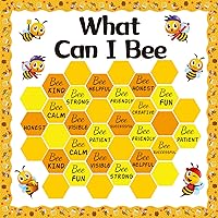 Bee Bulletin Board Decorations Bee Theme Cutouts Classroom Bulletin Board Borders Set Honeycombs Bee Stickers Bee Cardboard Paper Cutting for Wall Bee Birthday Party Décor
