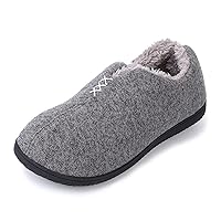 Mens Slippers With Arch Support, Foam Scuff Slippers Slip On Warm House Shoes Indoor/Outdoor, House Slipper For Men With Velvet Lining