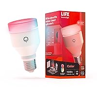Color, A19 1100 lumens, Wi-Fi Smart LED Light Bulb, Billions of Colors and Whites, No bridge required, Works with Alexa, Hey Google, HomeKit and Siri, Multicolor