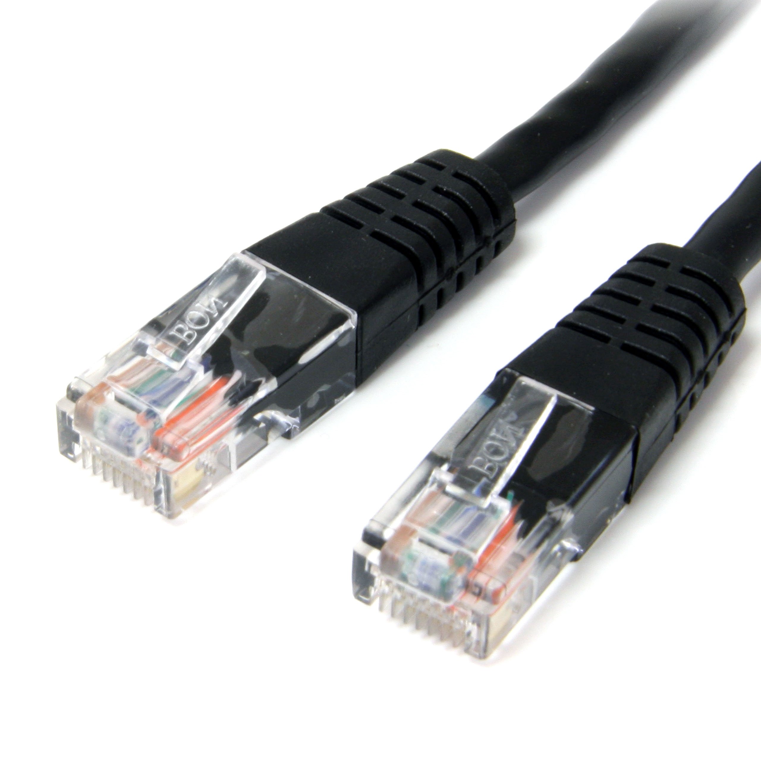 StarTech.com Cat5e Ethernet Cable - 3 ft - Black - Patch Cable - Molded Cat5e Cable - Short Network Cable - Ethernet Cord - Cat 5e Cable - 3ft (M45PATCH3BK)