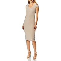 Dress the Population Women's Bryce Stretch Knit Bodycon Midi Dress with Cut-Outs
