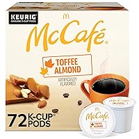 McCafe Toffee Almond Coffee, Keurig Single Serve K-Cup Pods, 72 Count