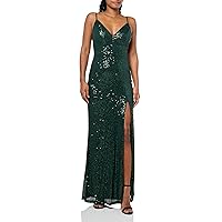 Speechless Women's Sleeveless Maxi Strappy Sequined Party Dress