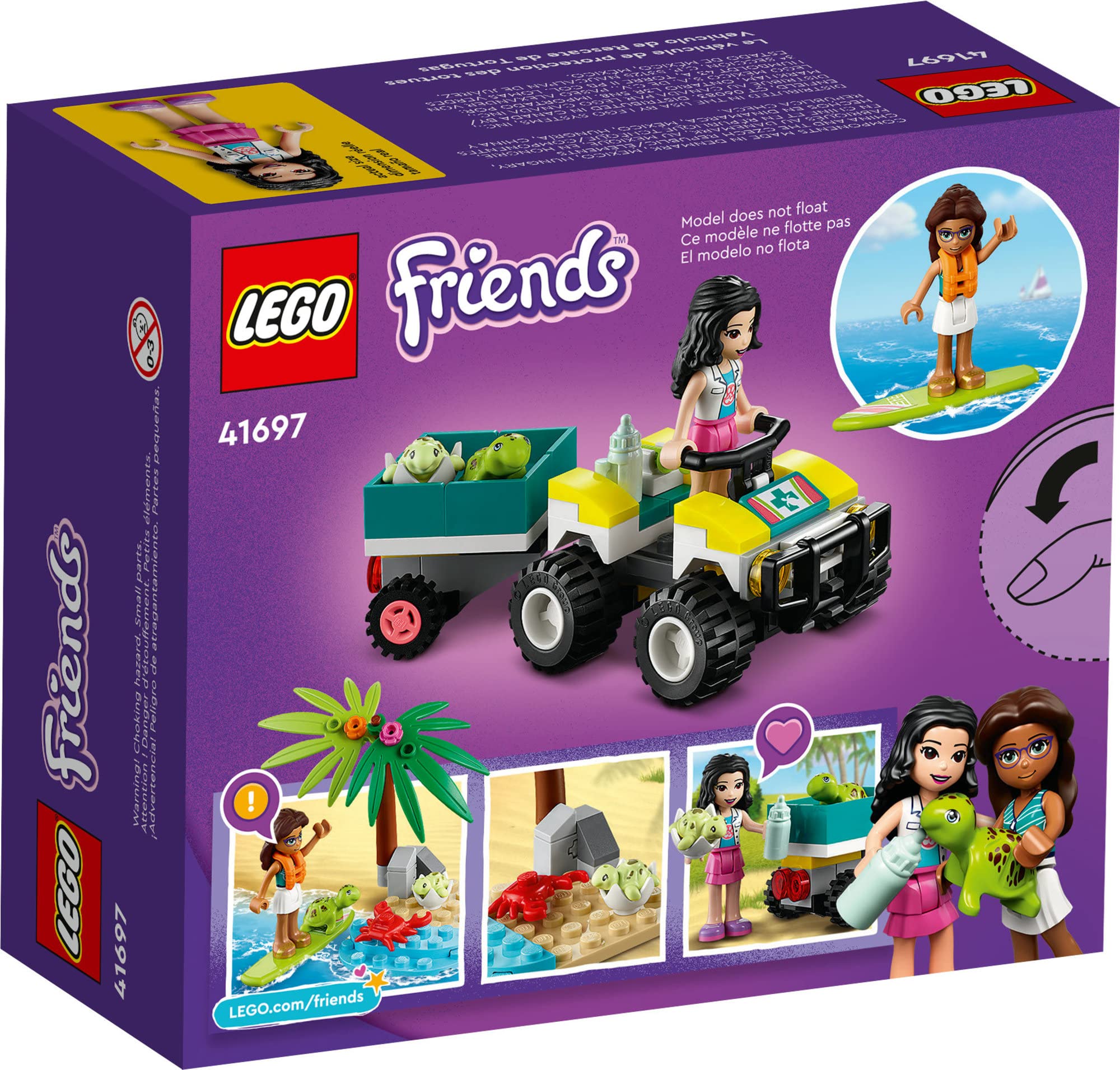 LEGO Friends Turtle Protection Vehicle 41697 Building Toy Set for Kids, Girls, and Boys Ages 6+ (90 Pieces)