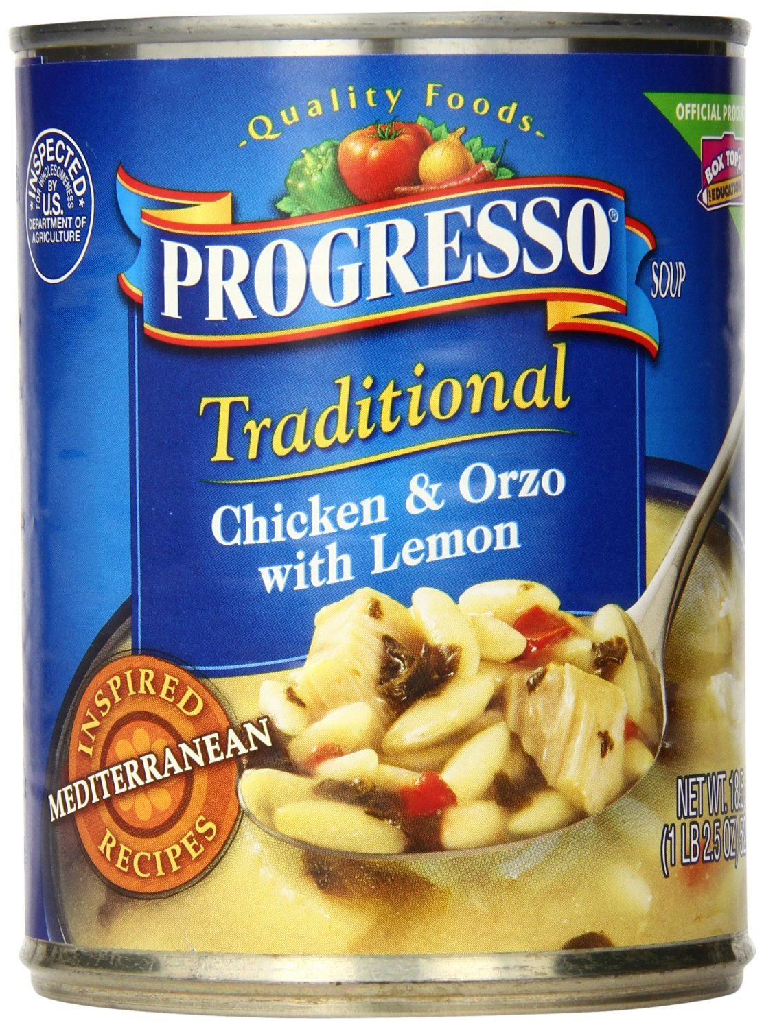 Progresso Chicken And Orzo With Lemon Soup, 18.5 OZ (Pack of 12)