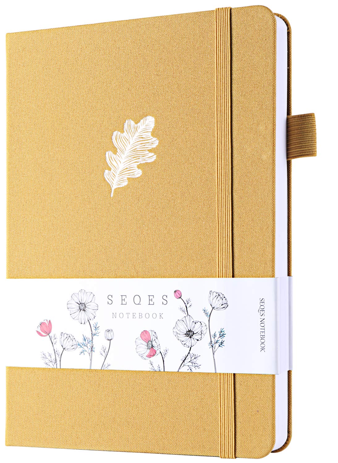 SeQeS Bullet Dotted Journal - A5 Dot Grid Notebook with Pages number,160gsm Bleedproof Paper and Fabric Hardcover for Personal O