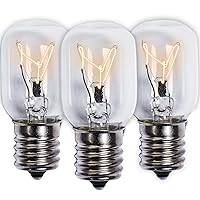 BlueStars 3 Packs 8206232A Microwave Light Bulb 40W 125V E17 Base for Under Hood Microwave Bulb, Lava Lamp, Salt Lamp Bulbs - Replaces 1890433 8206232 AP4512653