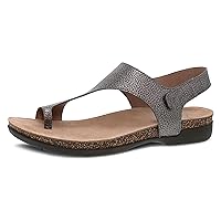 Dansko Reece Sandal for Women - Memory Foam and Cork Footbed for Comfort and Arch Support - Lightweight Rubber Outsole for Long-Lasting Wear- Versatile Casual to Dressy with Hook & Loop Strap