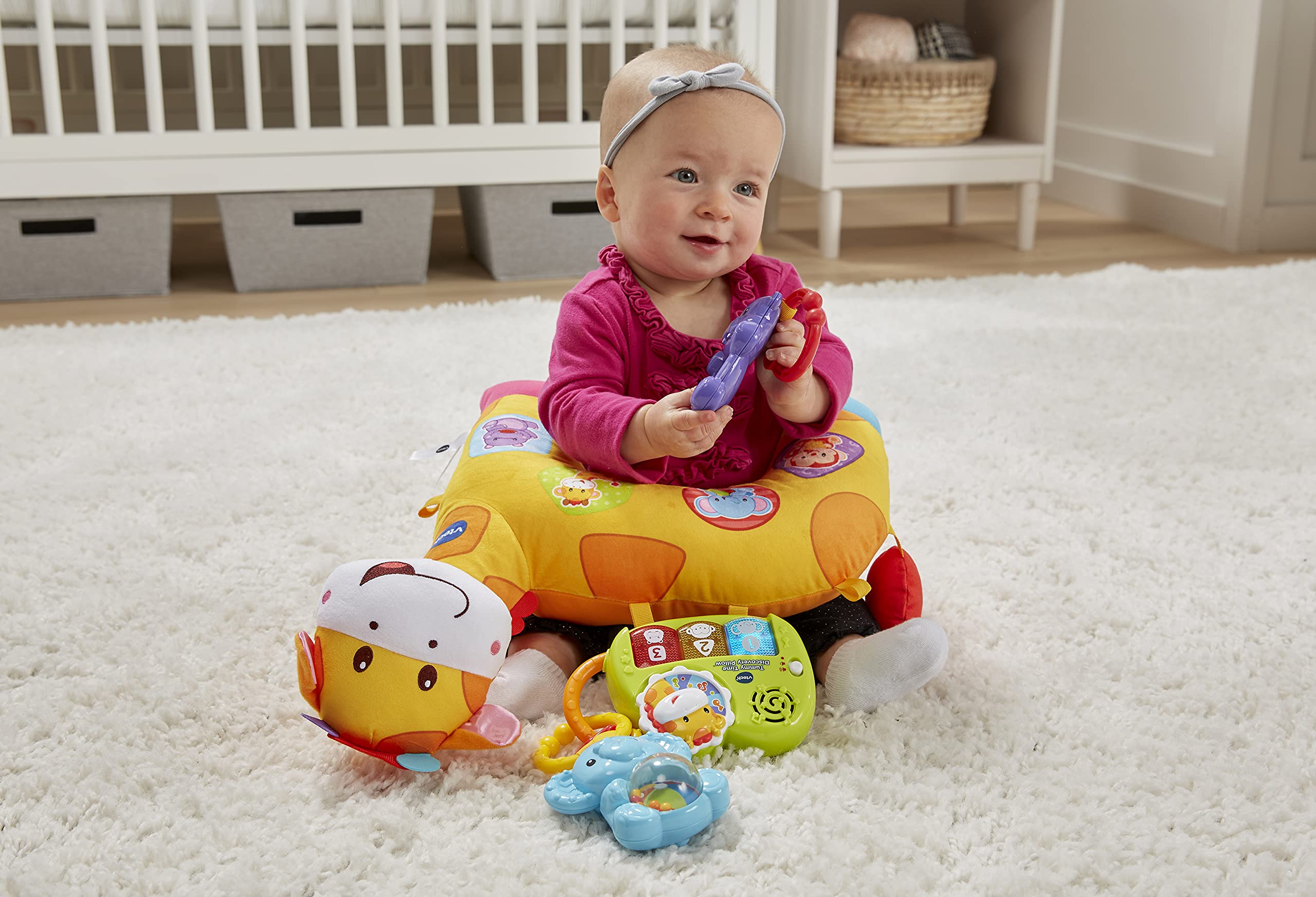 VTech Tummy Time Discovery Pillow 3.94 x 15.75 x 27.17 inches