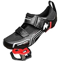 Venzo Quality Men's Bike Bicycle Road Cycling Triathlon Shoes with Clipless Sealed Bearing Look Delta Compatible Pedals & Cleats