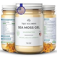 Wildcrafted Irish Sea Moss Gel - Made with Dried Seaweed - Seamoss, Vegan-Friendly, Antioxidant Supports Thyroid & Digestion - Made in USA (Original, Pack of 1)