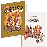 Funny Father's Day Cards Trained Squirrels Revolting Crazy Dad Card Dad Joke Funny Animal Trained 1 Pack