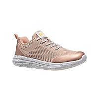 AdTec-Lite Lightweight Non Slip Women’s Sneakers, Lace Up and Breathable Mesh Work Shoe for Women, Pink